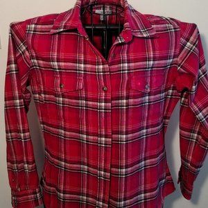 Carhartt red plaid flannel shirt, size M